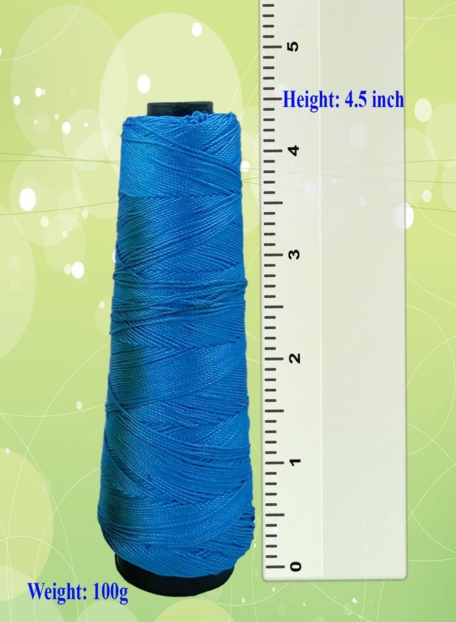 Aakriti Polyester Thread Yarn (3 Cones) - Embroidery, Crochet, Knitting, Jewellery Making Thread [Colors: Parrot Green, Yellowish-Green, Turquoise] - Image 4